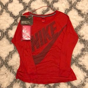 Nike long sleeve and sweat wristband